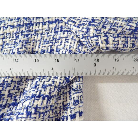 Carolina Belle Montreal Blazer Cardigan Small Tweed Blue Silver Woven Artsy - Picture 6 of 14